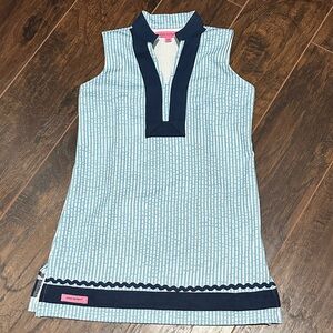 Simply Southern Navy and Light Blue Sleeveless Dress - YS